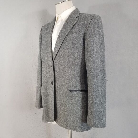 Pendleton Suit womens 18 Gray Herringbone Jacket Pants Luxury Wool vintage - Picture 7 of 16